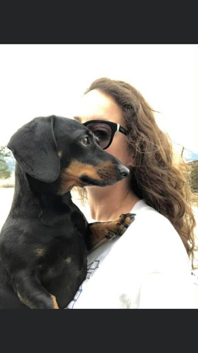 Nicole and Biggie the dachshund