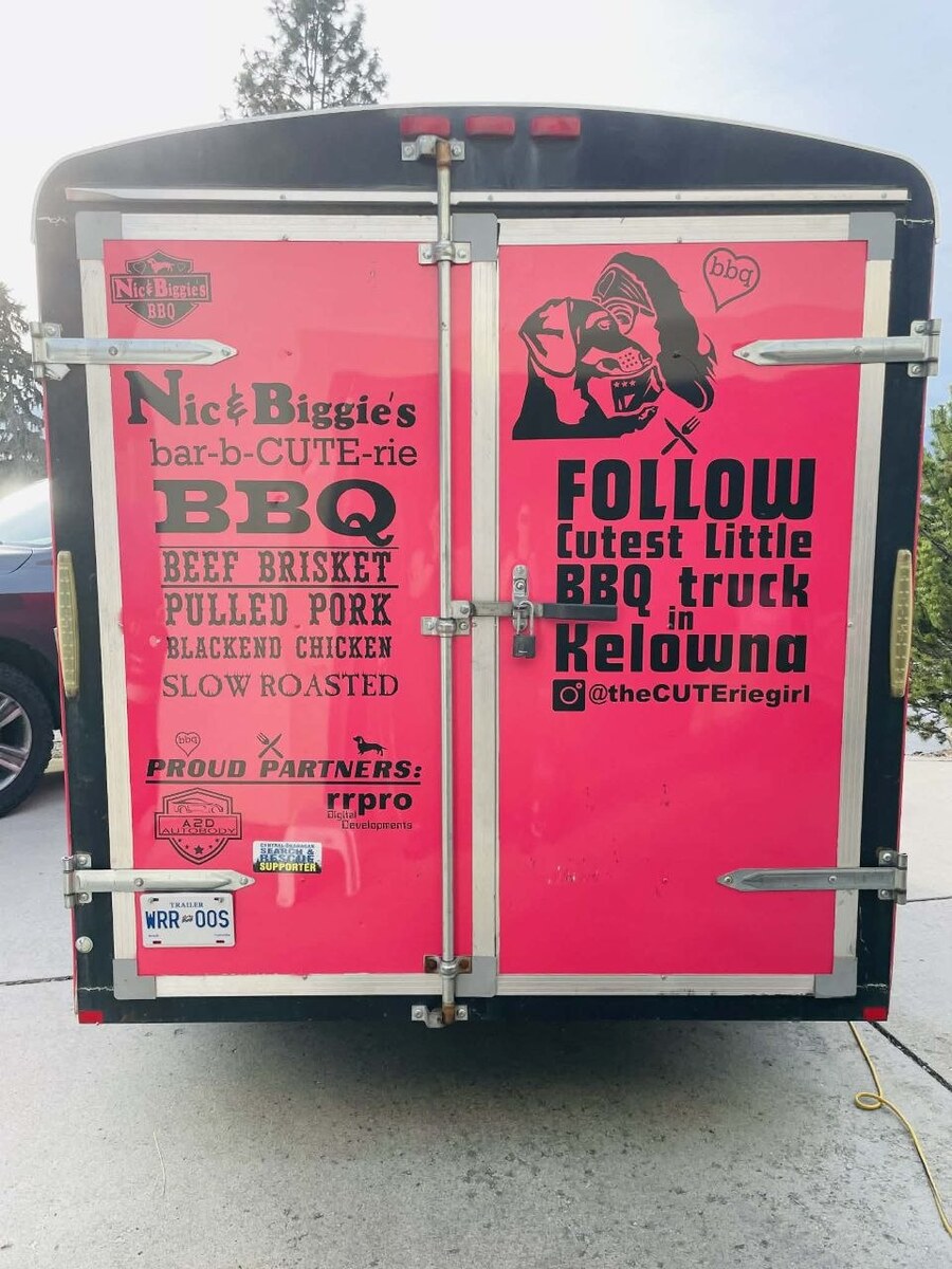 Menu and follow info on the back of the truck
